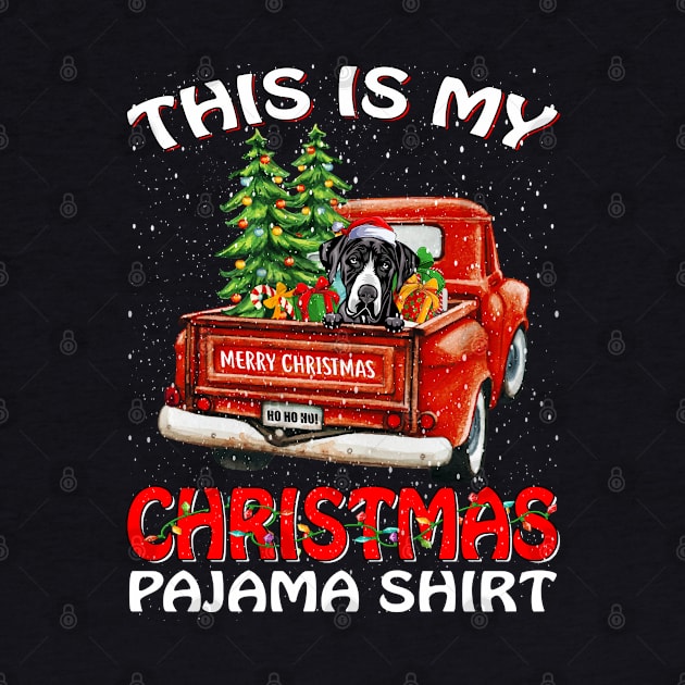 This Is My Christmas Pajama Shirt Great Dane Truck Tree by intelus